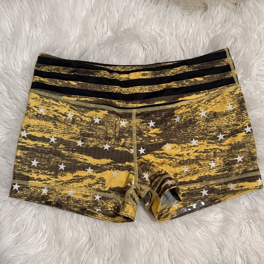 IAB Women's Yellow and Black No-Ride Shorts